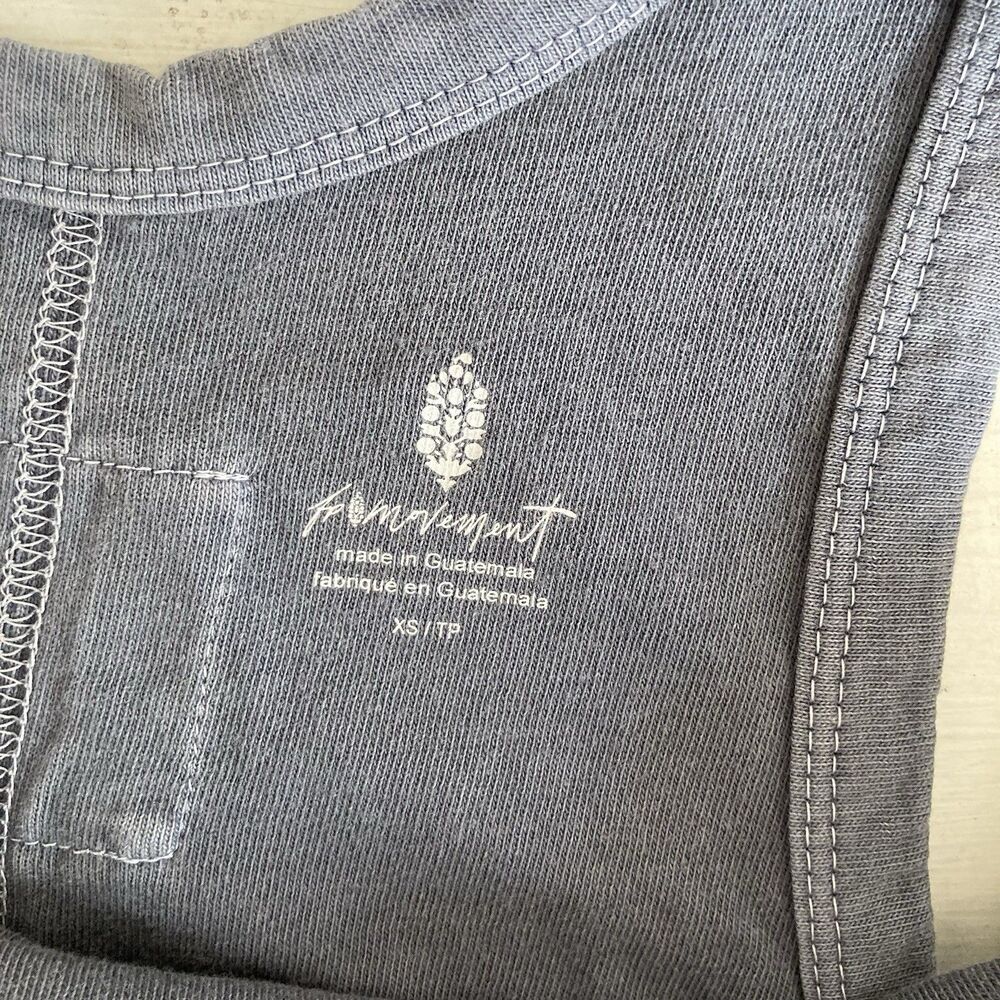 Free People Movement Womens Blue Gray 100% Cotton Tank Top Size XS Basic - Picture 8 of 8